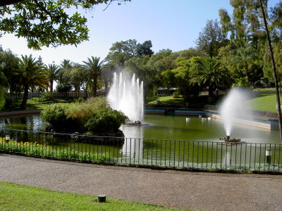 Suihkulhteit puistossa